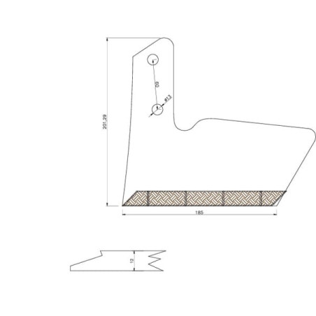 Aileron carbure gauche UNIVERSEL 3002403CN