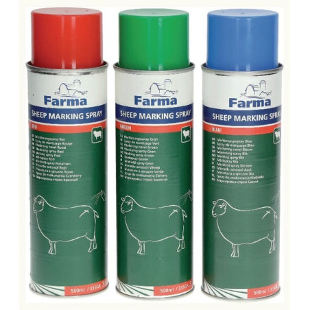 Spray de marquage des moutons vert 500mL FARMA 303032FA