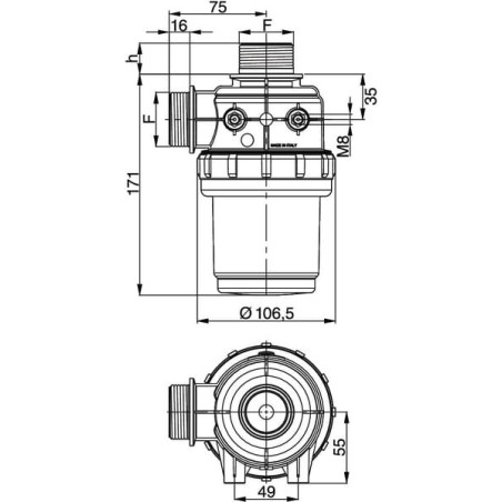 Filtre d'aspiration ARAG 3122058