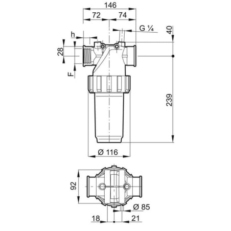 Filtre de pression ARAG 3282063