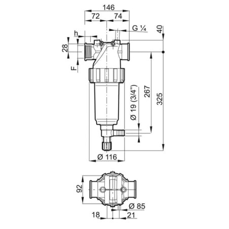 Filtre de pression ARAG 3282153