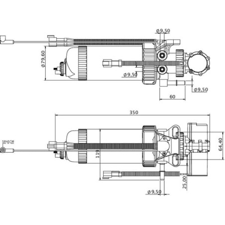 Pompe aspirante pour filtre à carburant UNIVERSEL 333E9834KR