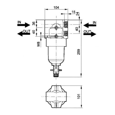 Filtre de pression ARAG 345033