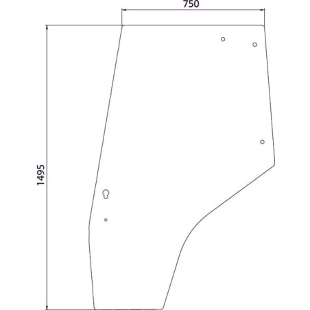 Vitre de porte gauche UNIVERSEL 3825689M1N