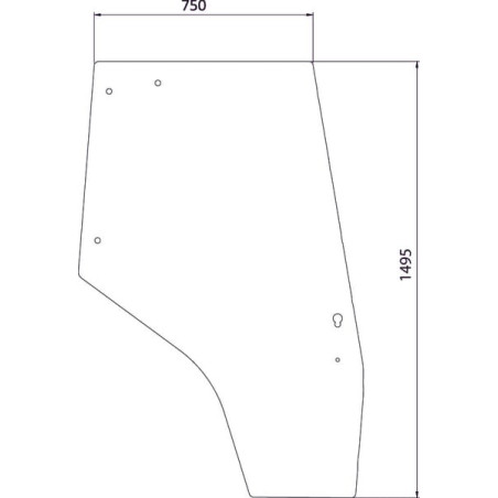 Vitre de porte droite UNIVERSEL 3825690M1N
