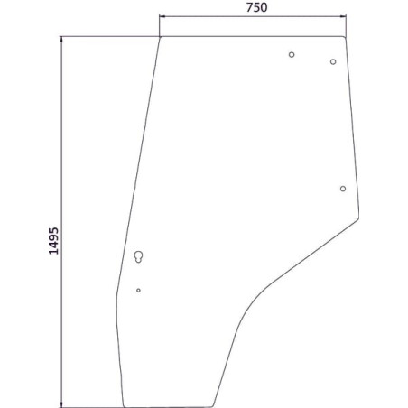 Vitre de porte gauche UNIVERSEL 3825716M1N