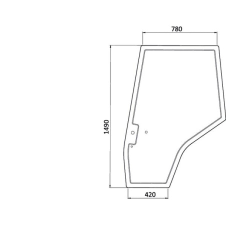Vitre de porte UNIVERSEL 3907221M1N