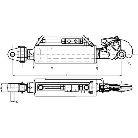 Barre de poussée hydraulique CBM 3PHGCA2VS
