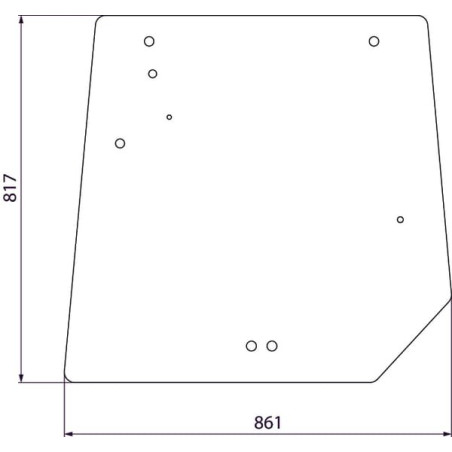 Vitre de cabine arrière UNIVERSEL 4272761M2N