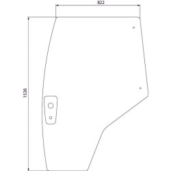 Vitre de porte gauche UNIVERSEL 4353783M2N