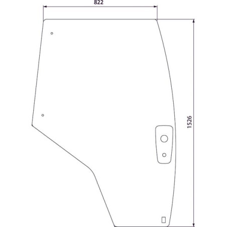 Vitre de porte droite UNIVERSEL 4353956M2N