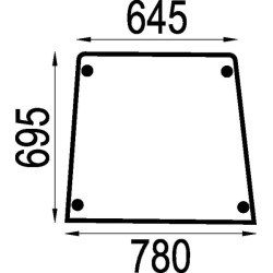 Vitre de porte UNIVERSEL 4354138N