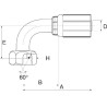 Raccord GATES 4G4FBSPORX90