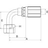 Raccord GATES 4G4FFORX90M