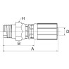 Raccord GATES 4G4MPX