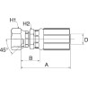 Raccord GATES 4G5FSX