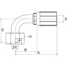 Raccord GATES 4G6FDLORX90