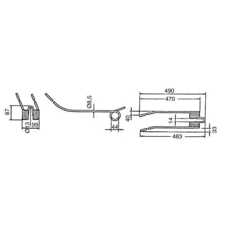 Dent d'andaineuse UNIVERSEL 57502000KR
