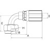 Raccord GATES 5G13FFGX90
