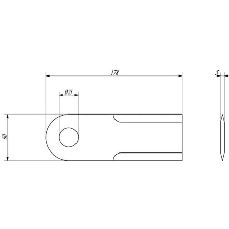 Couteau de broyeur UNIVERSEL 600046N