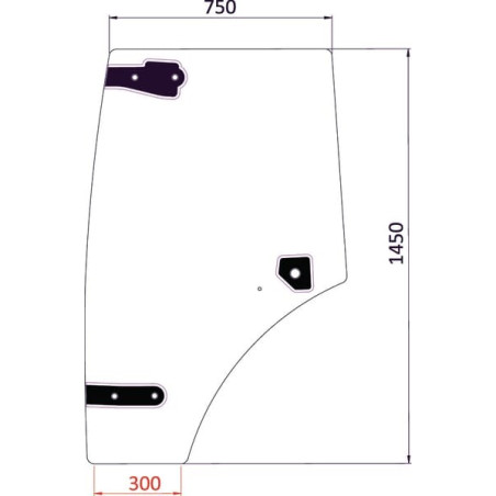 Vitre de porte UNIVERSEL 6005029097N