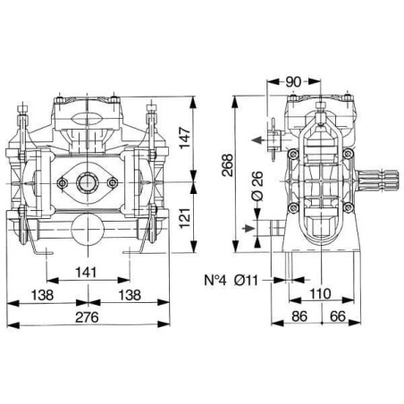 Pompe à pistons COMET 6101100200