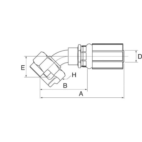 Raccord GATES 6G13FFGX45