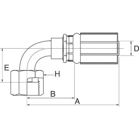 Raccord GATES 6G4FFORX90S