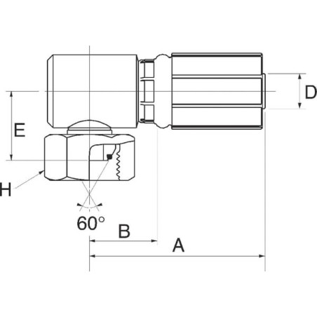 Raccord GATES 6G6FBSPORX90BL