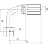 Raccord GATES 6G6FFORX90L