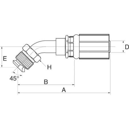 Raccord GATES 6G6MIX45