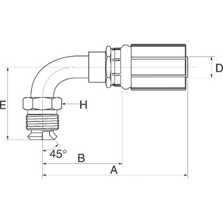Raccord GATES 6G6MIX90