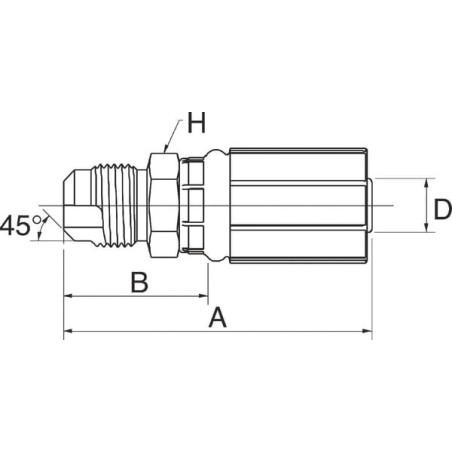 Raccord GATES 6G6MS
