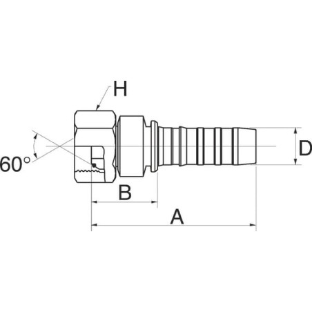 Raccord GATES 6GS6FBSPORX