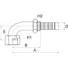 Raccord GATES 6GS6FFORX90S