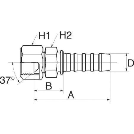 Raccord GATES 6GS8FJX