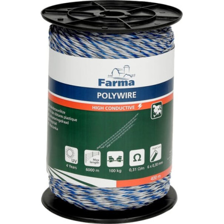 Fil de clôture 3mm - 400m FARMA 704017FA