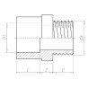 Raccord adaptateur VDL 74032160