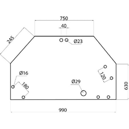 Lunette arrière UNIVERSEL 816810050010N