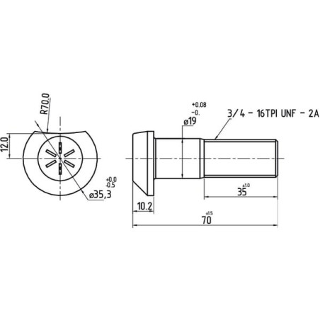 Boulon de roue UNIVERSEL 81815607N