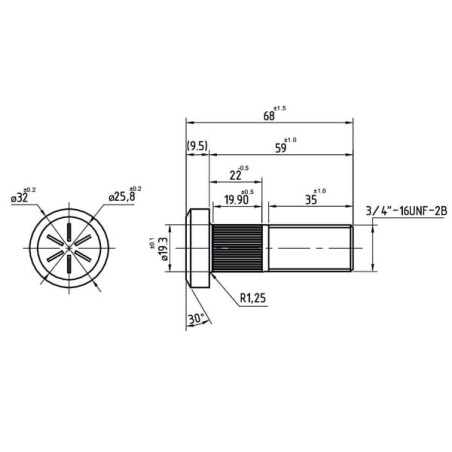 Boulon de roue UNIVERSEL 83955490N