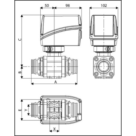 Vanne à bille ARAG 853J04S55