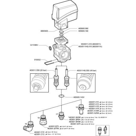 Soupape étroite ARAG 8630011H