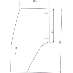Vitre de porte UNIVERSEL 87302768N