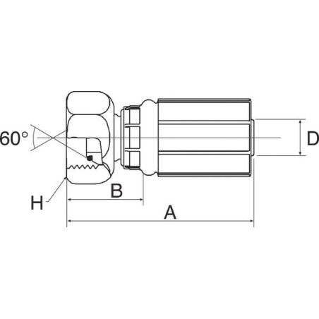 Raccord GATES 8G10FBSPORX