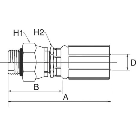 Raccord GATES 8G10MBX