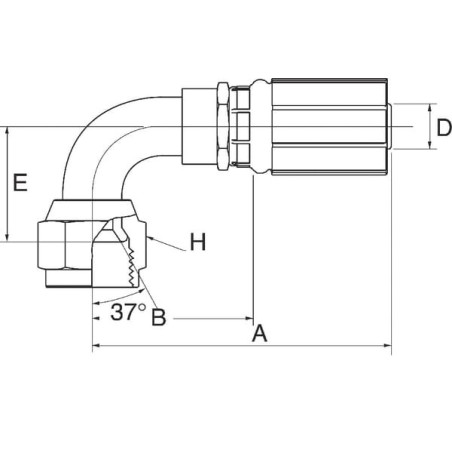 Raccord GATES 8G12FJX90S