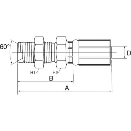 Raccord GATES 8G8MBSPPBKHD