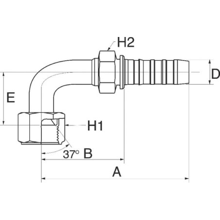 Raccord GATES 8GS10FJX90S