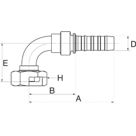 Raccord GATES 8GS17FFGX90